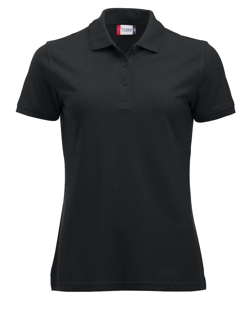 United Brands Clique Manhattan Womens Polo Shirt - Dalton Safety - Black