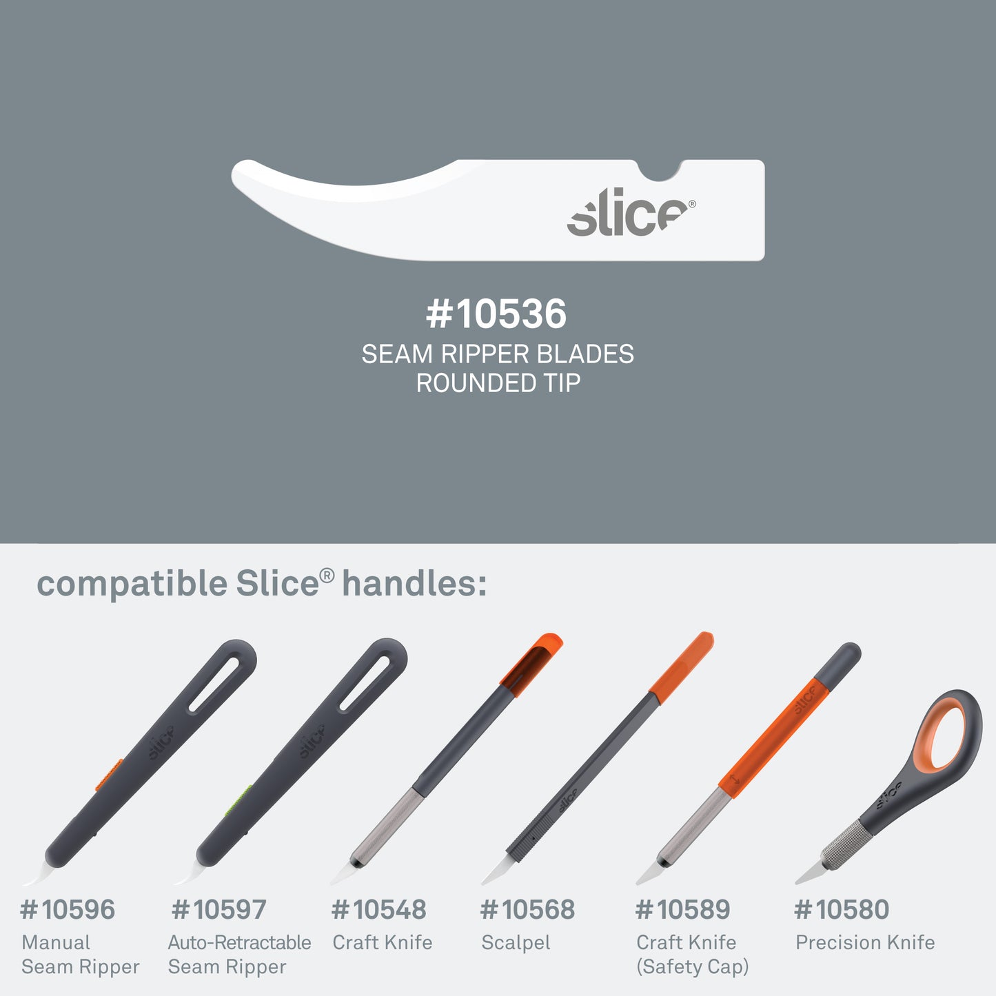 Slice Seam Ripper Blades (Rounded Tip) Compatible Slice Handles - DaltonSafety