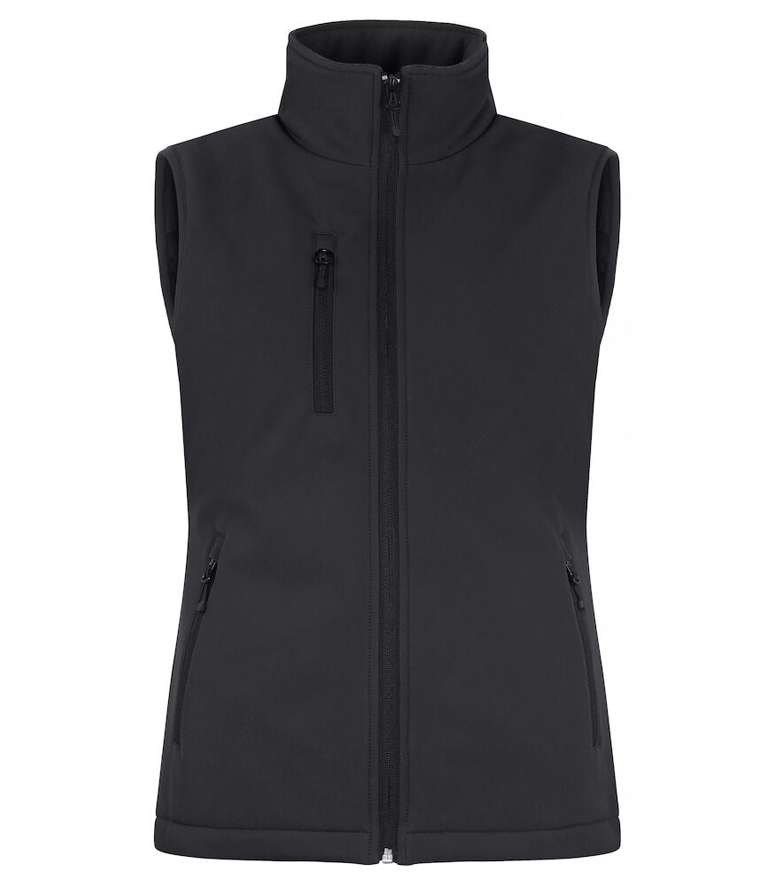 United Brands Clique Womens Padded Softshell Vest - Dalton Safety - Black 