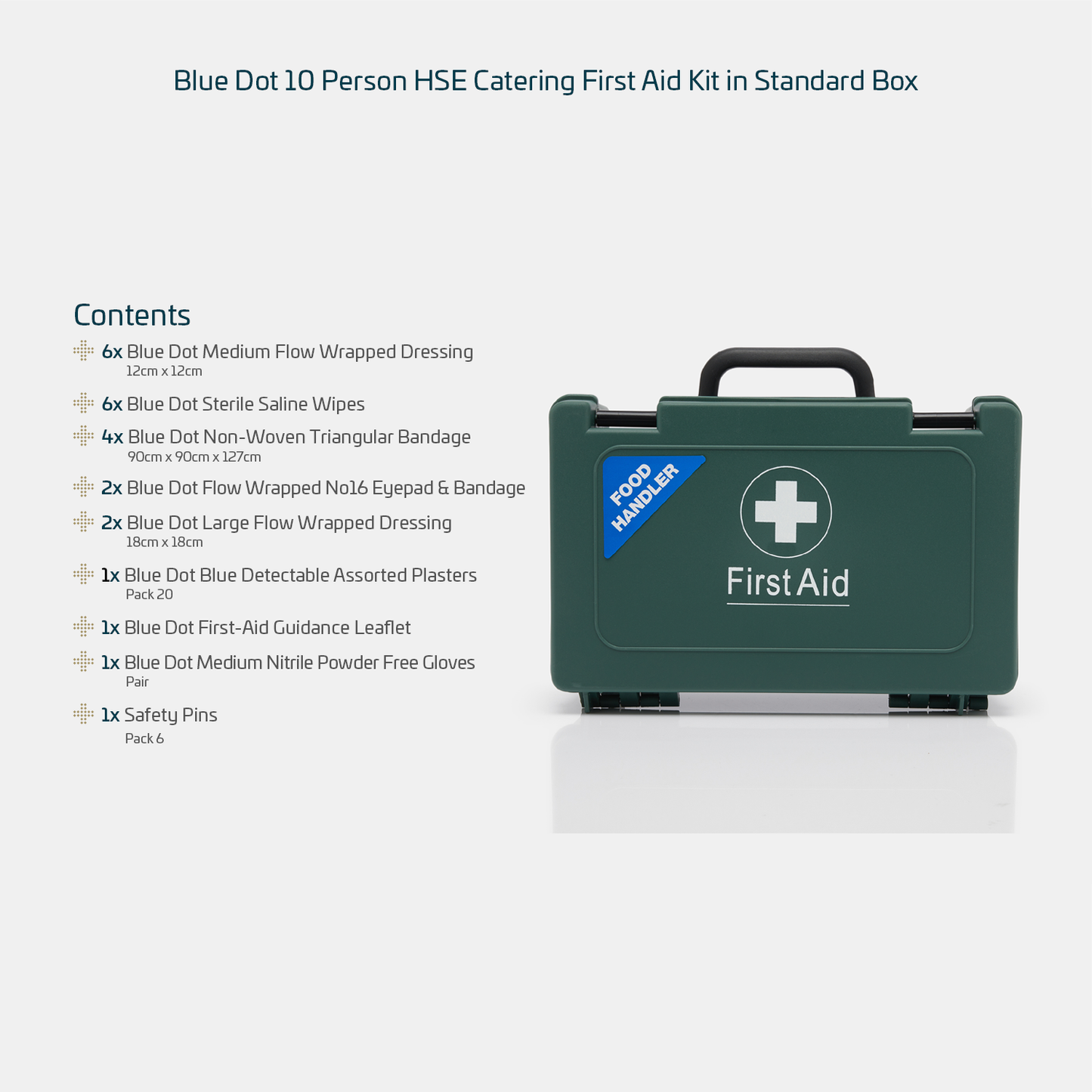 Blue Dot 10 Person HSE Catering First Aid Kit in Standard Box