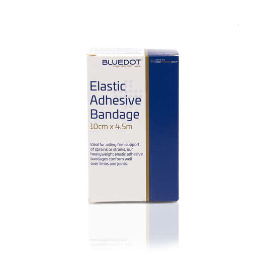 Blue Dot Boxed Elastic Adhesive Bandage 10cm x 4.5m box 