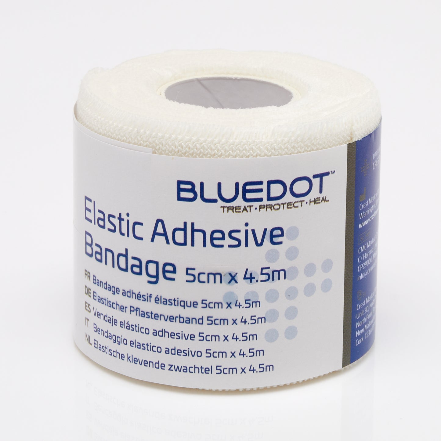 Blue Dot White Elastic Adhesive Bandage