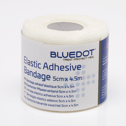 Blue Dot White Elastic Adhesive Bandage