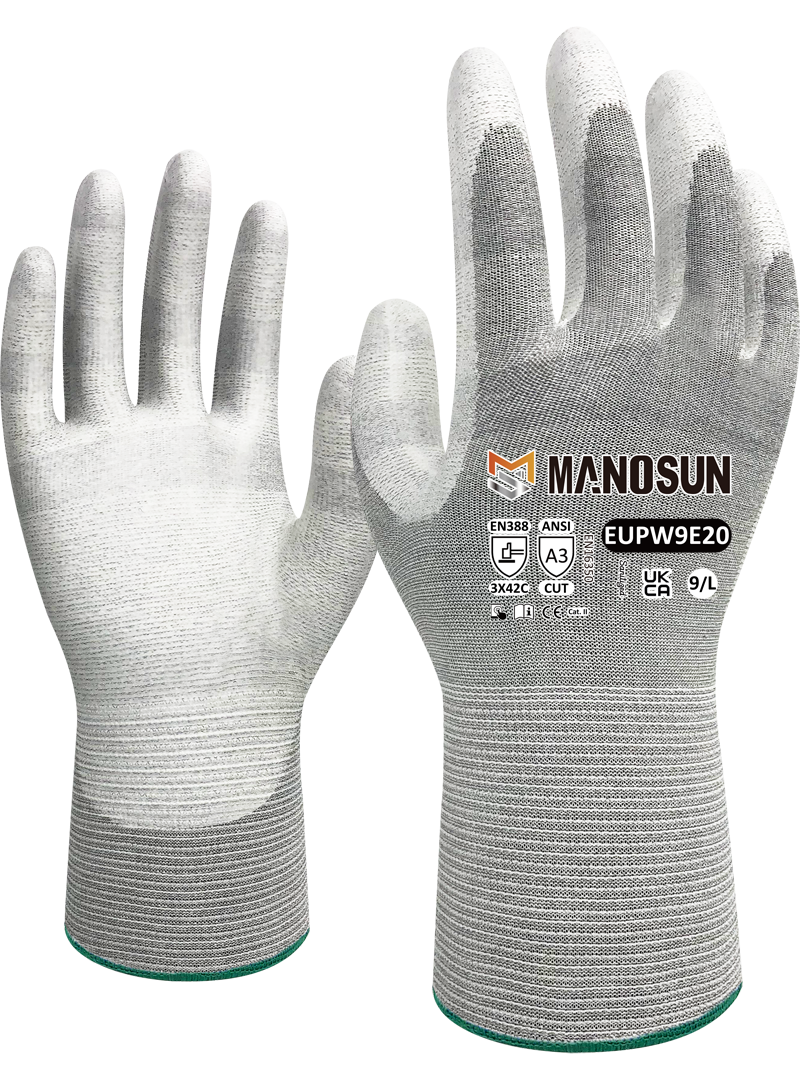 EUPW9E20 Anti-Static PU Palm Glove Gauge 18 - DaltonSafety