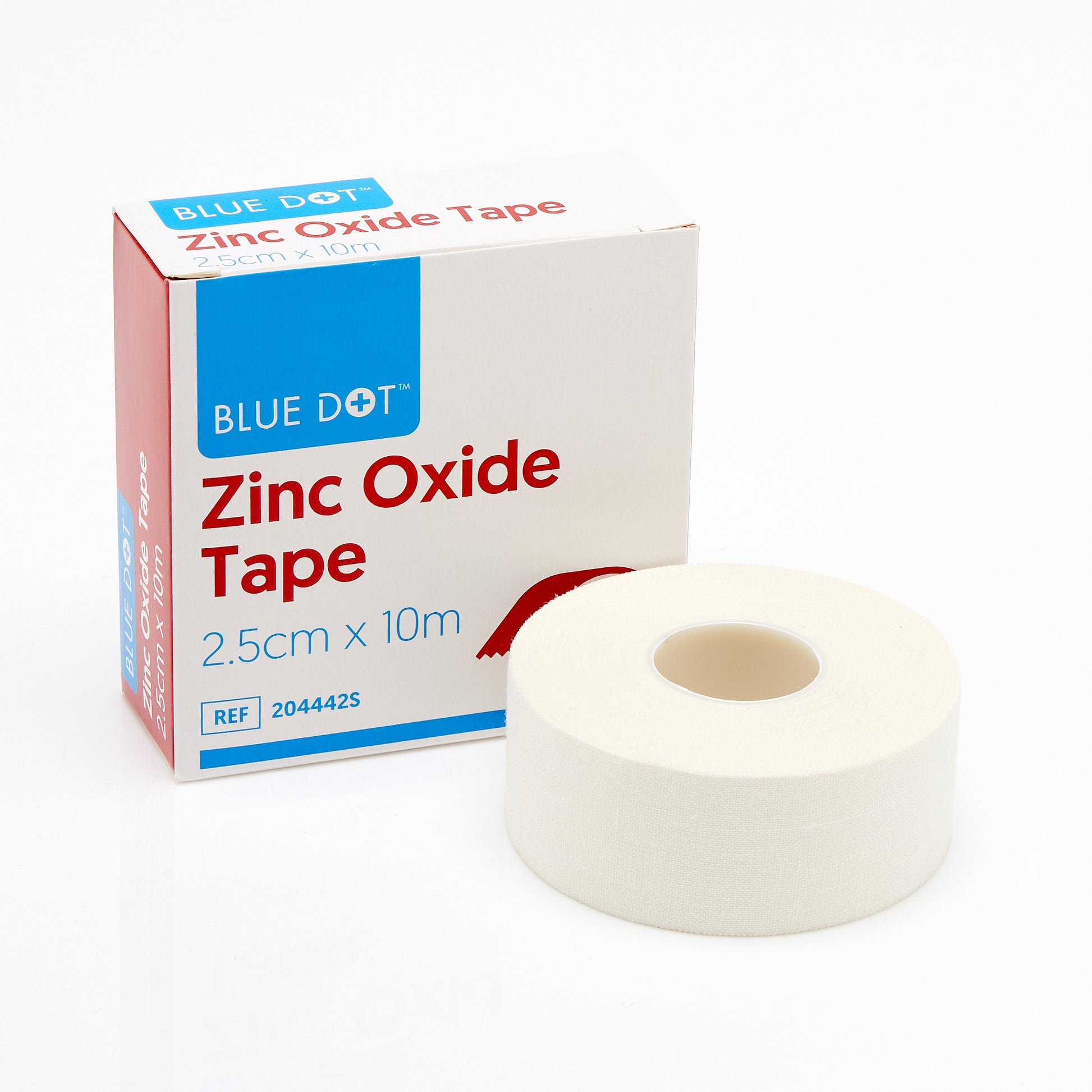 Blue Dot Zinc Oxide Tape 2.5cm x 10m box and roll 