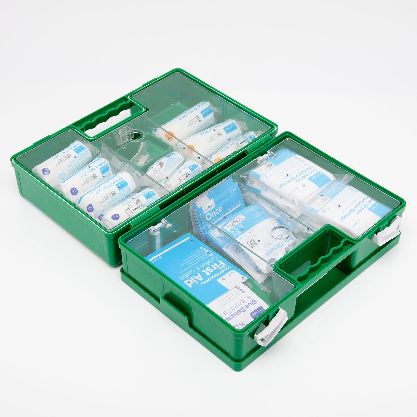 Crest Medical Blue Dot 20 Person HSE Catering First Aid Kit in ABS Box contents 