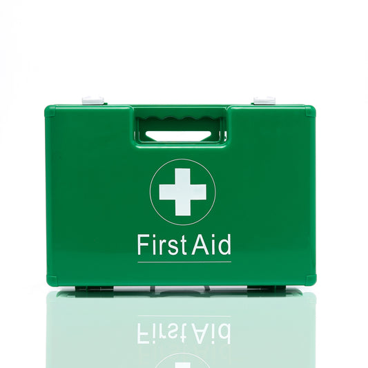 Crest Medical Blue Dot 20 Person HSE Workplace First Aid Kit in ABS Box front 