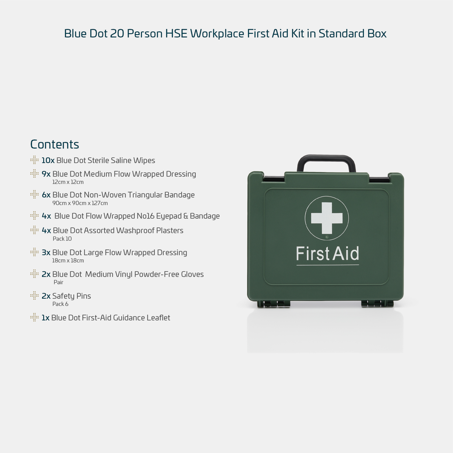 Blue Dot 20 person HSE First Aid Kit in Standard Box