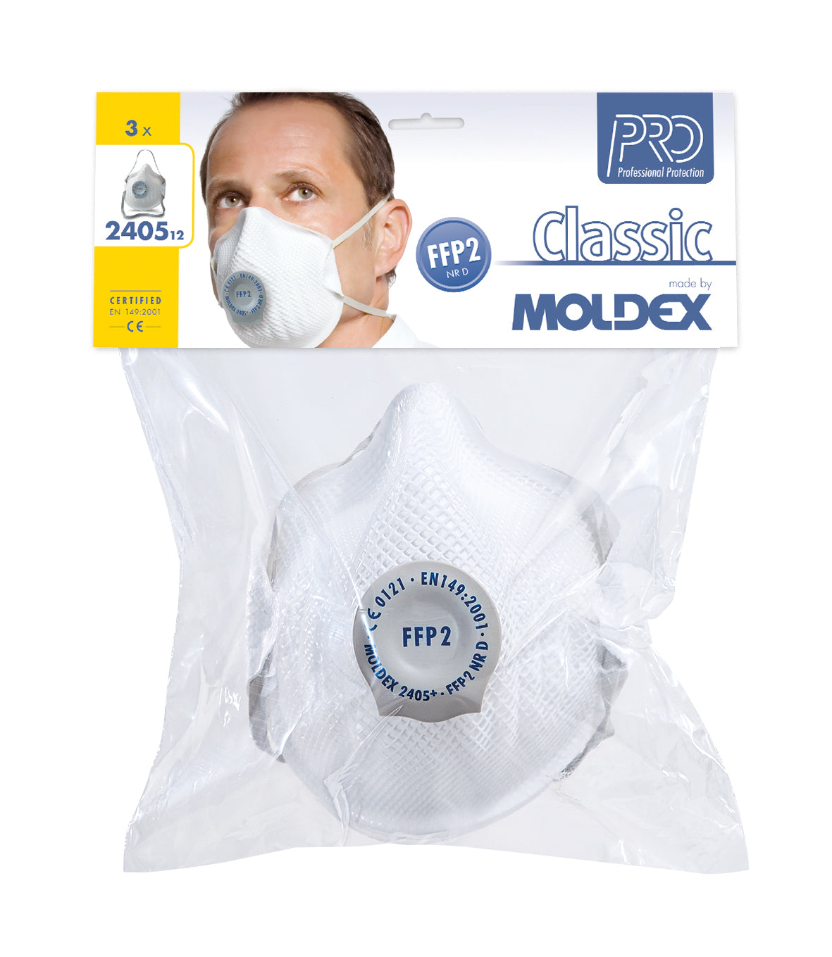 Moldex 2405 Classic FFP2 Valved Mask Retail Pack (3 Masks) - DaltonSafety