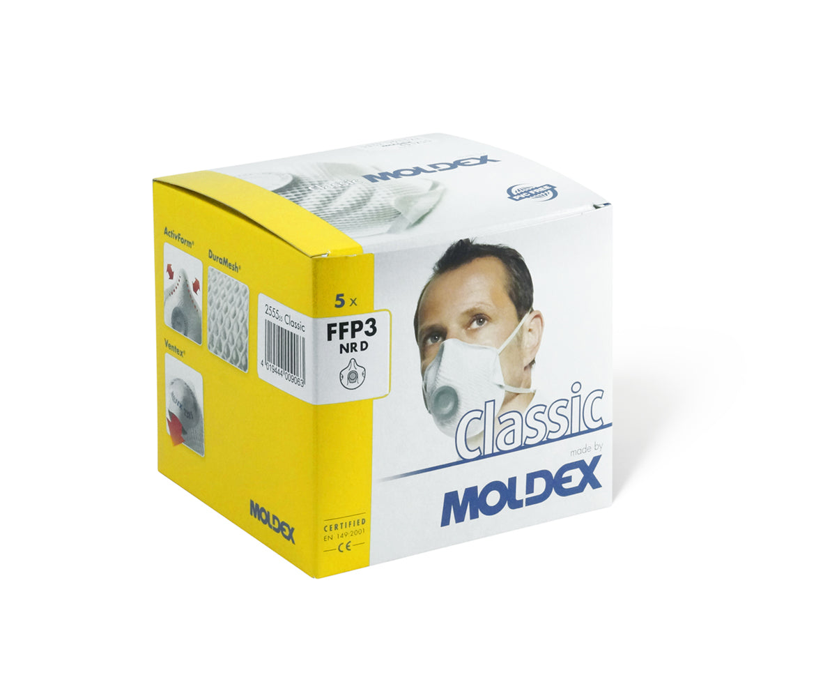 Moldex 2555-55 Classic FFP3 Valved Mask (Box of 5) - DaltonSafety