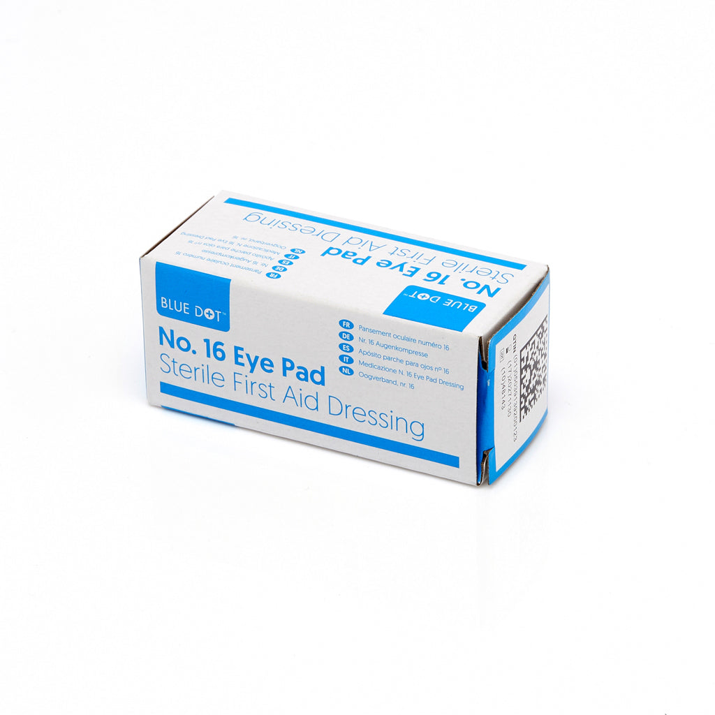 Blue Dot Boxed No16 Eye Pad and Bandage (Pack of 10) box 