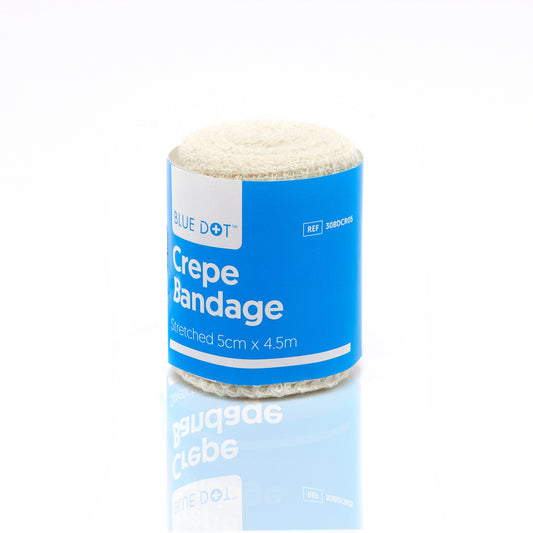 Blue Dot 5cm x 4.5cm Crepe Bandage (Pack of 10)