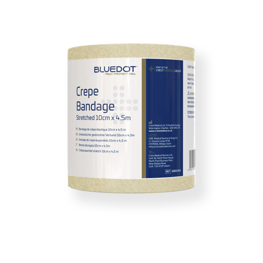 Blue Dot 10cm x 4.5m Crepe Bandage (Pack of 10)