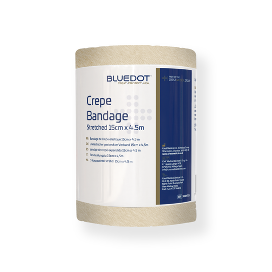 Blue Dot 15cm x 4.5m Crepe Bandage (Pack of 10)