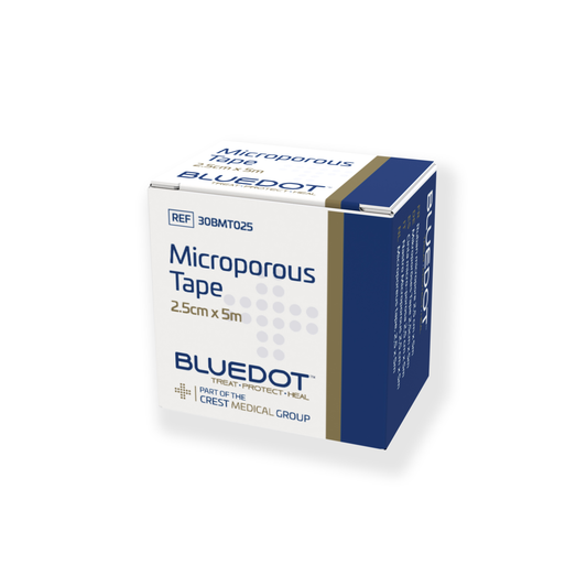 Blue Dot Microporous Tape 2.5cm x 5m (Pack of 10) box 