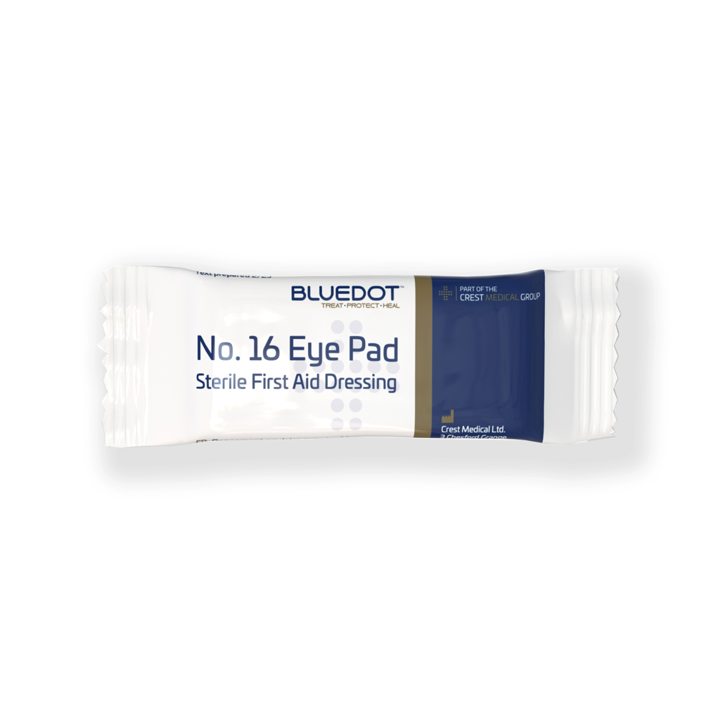 Blue Dot Flow Wrapped No16 Eye Pad and Bandage (Pack of 10)