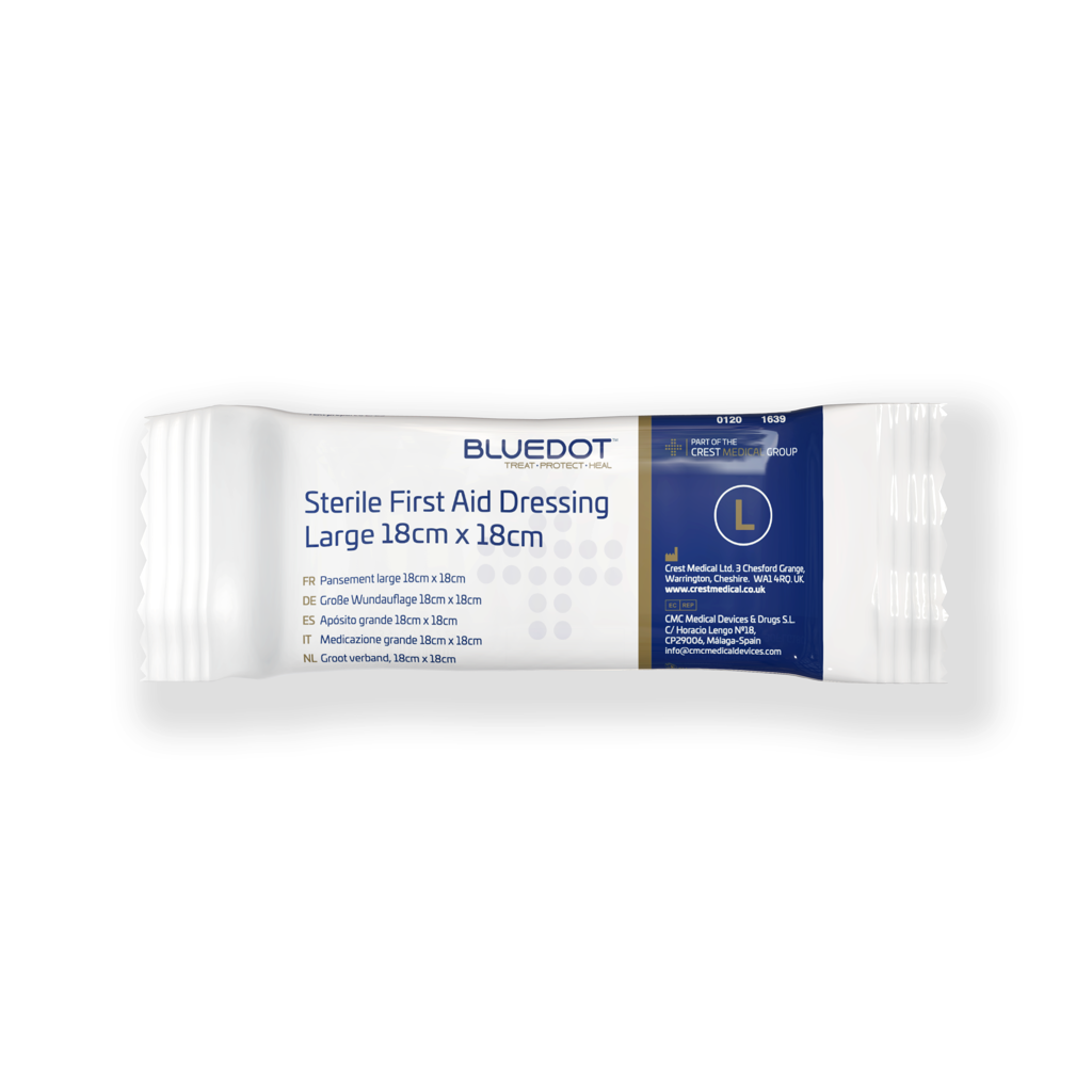 Blue Dot Flow Wrapped Large Dressing (Pack of 10)