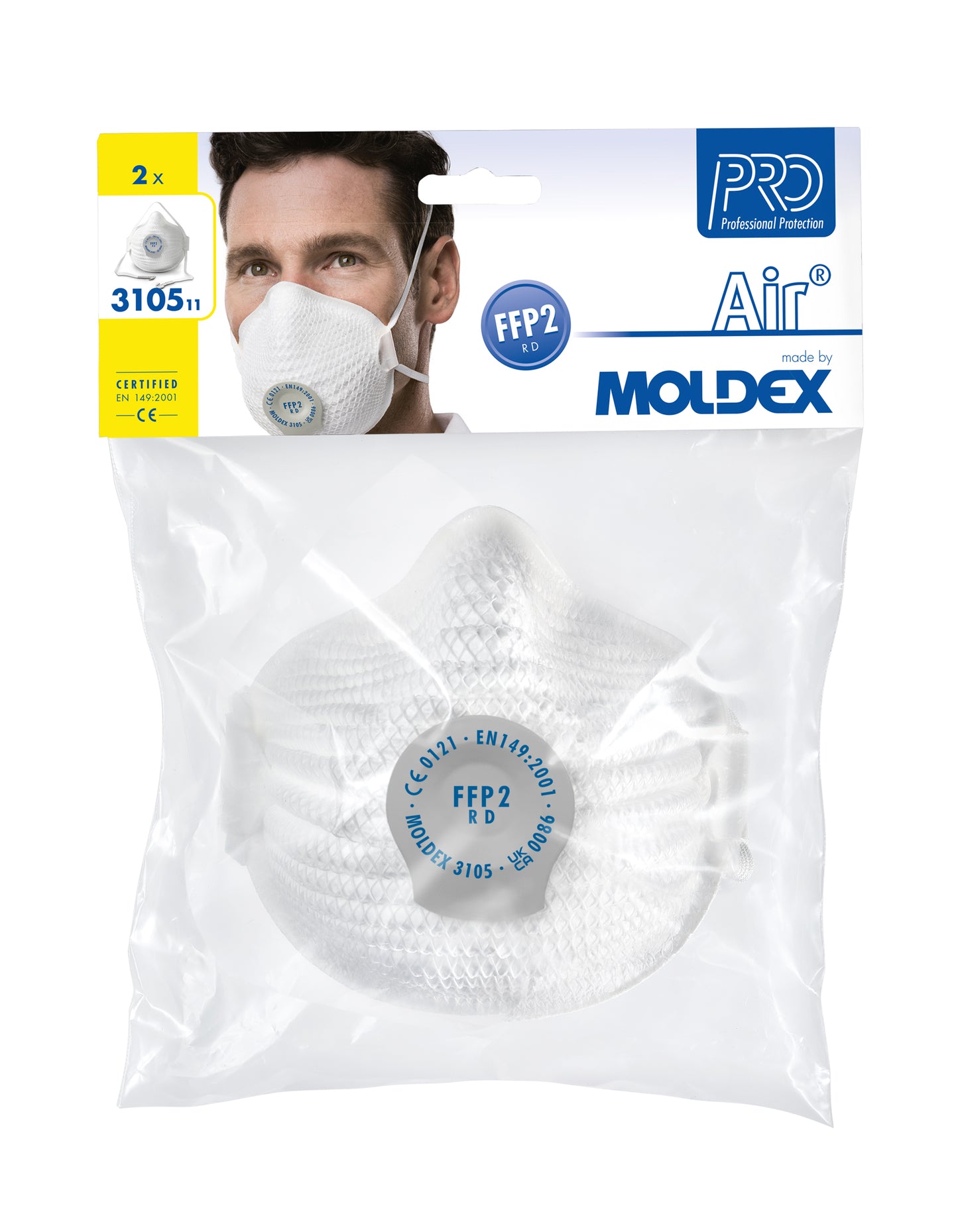 Moldex AIR FFP2 RD valved size M/L Retail Pack (2 Masks) - DaltonSafety