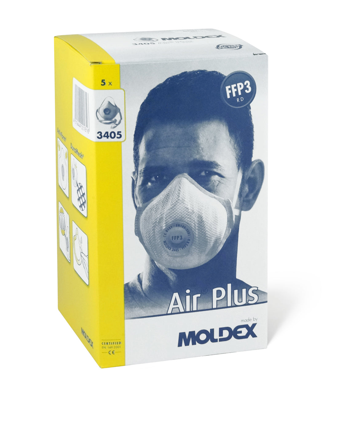 Moldex AIR Plus FFP3 RD Valved (Box of 5) - DaltonSafety