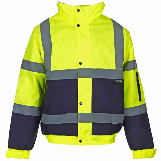 Supertouch Mens Hi-Vis Class 2 - 2 Tone Bomber Jacket