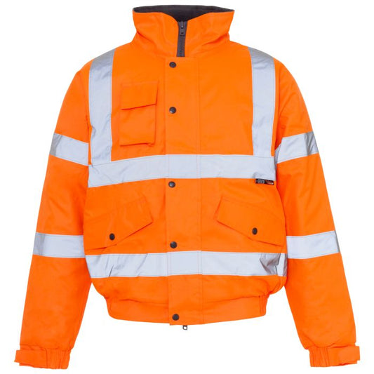 Supertouch Mens Hi-Vis Class 3 Standard Storm Bomber Jacket