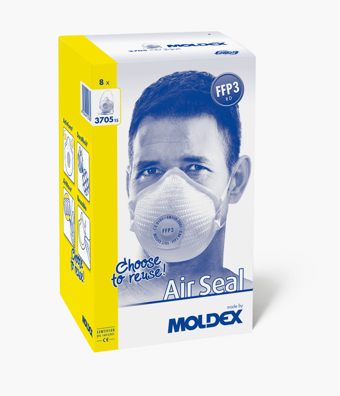 Moldex AIR Seal FFP3 RD Valved (Box of 8) - DaltonSafety