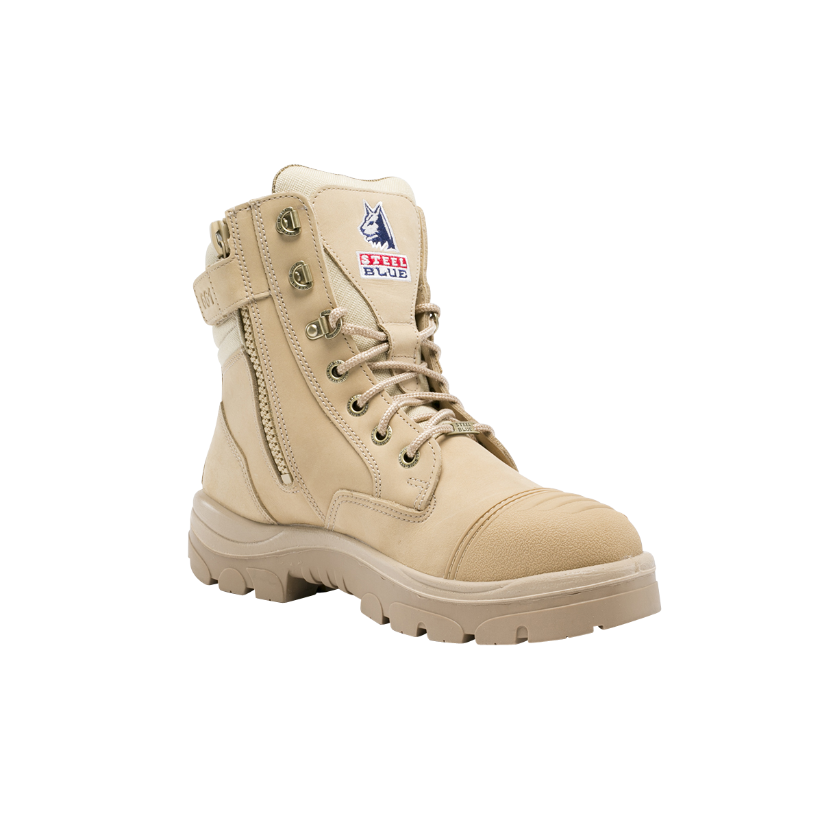 Southern Cross S3 Safety Boots in sand with zip