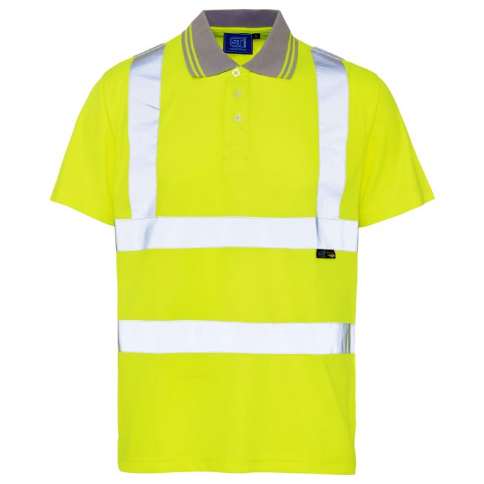 Supertouch Mens Hi-Vis Class 2 Bird Eye Polo Shirt