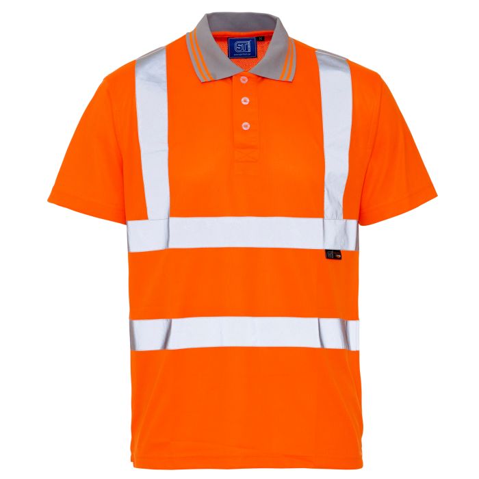 Supertouch Mens Hi-Vis Class 2 Bird Eye Polo Shirt