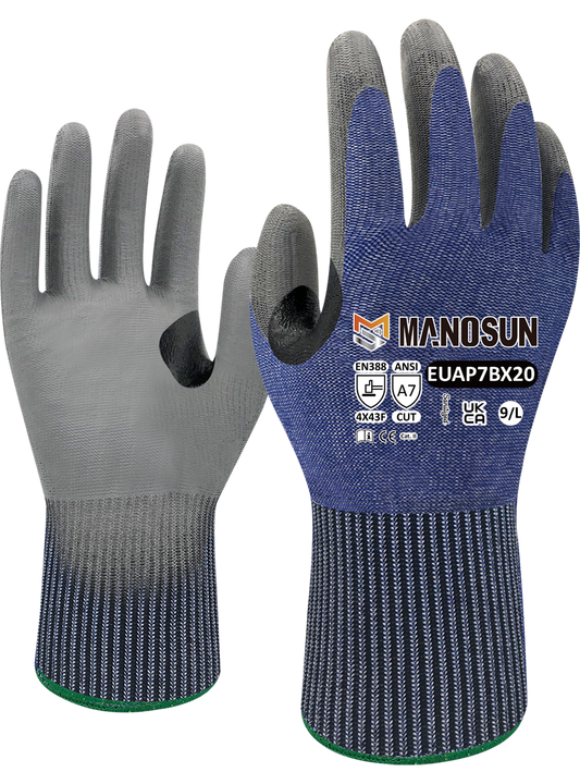 EUAP7BX20 Cut Level F PU Glove Gauge 13 - DaltonSafety