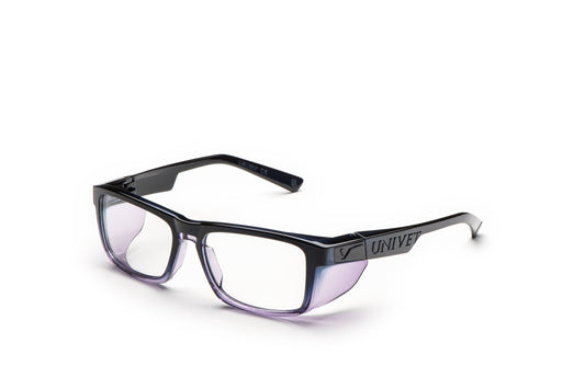 572 - Amethyst Blue Block Industrial Spectacles