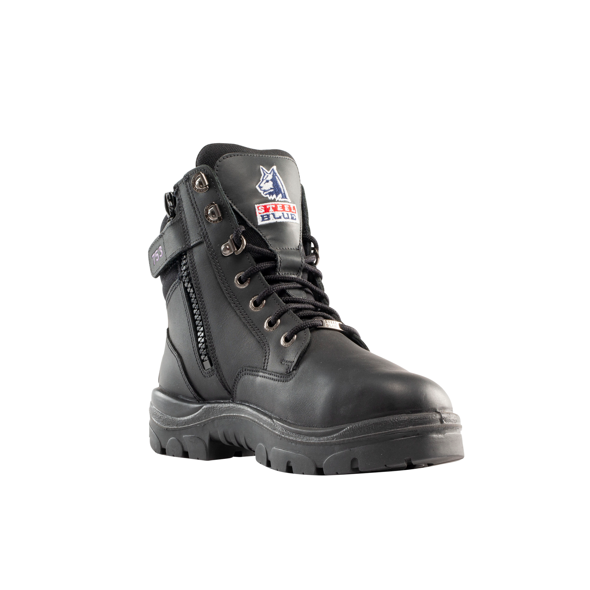 Southern Cross Ladies S3 Safety Boots in black with zip