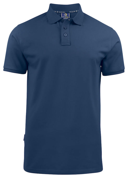 United Brands 2022 Pro-Job Mens Pique Stretch Polo Shirt - Dalton Safety - Navy Blue 