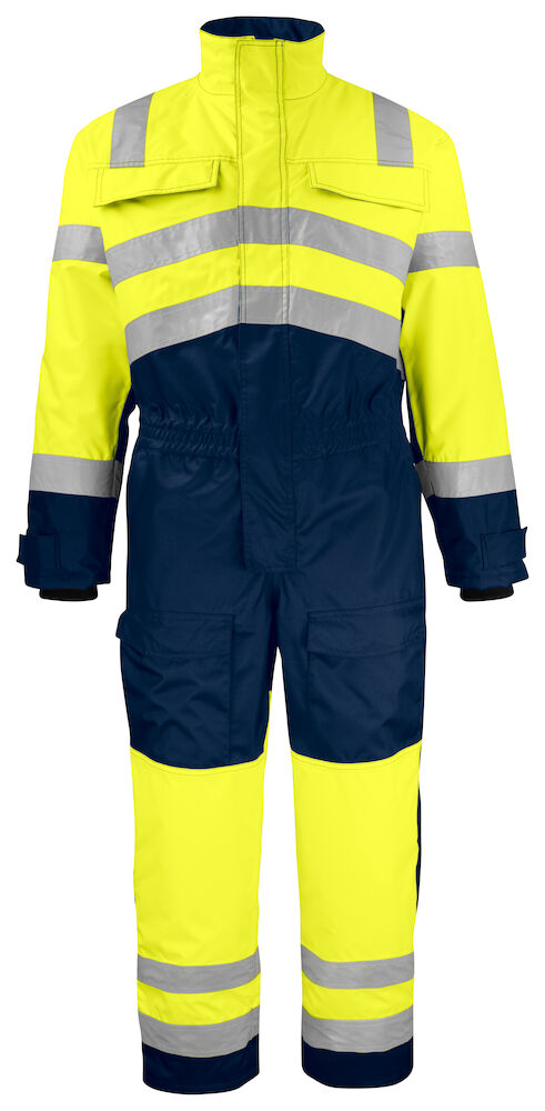 6202 Pro-Job Mens Padded Hi Vis Overalls Class 3