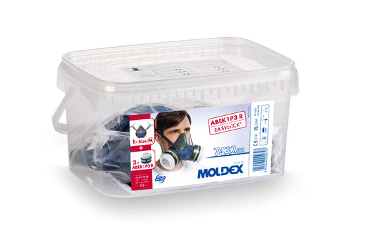 Moldex 7000 Series Pre assembled mask in resealable box ABEK1 P3 R D size M - DaltonSafety