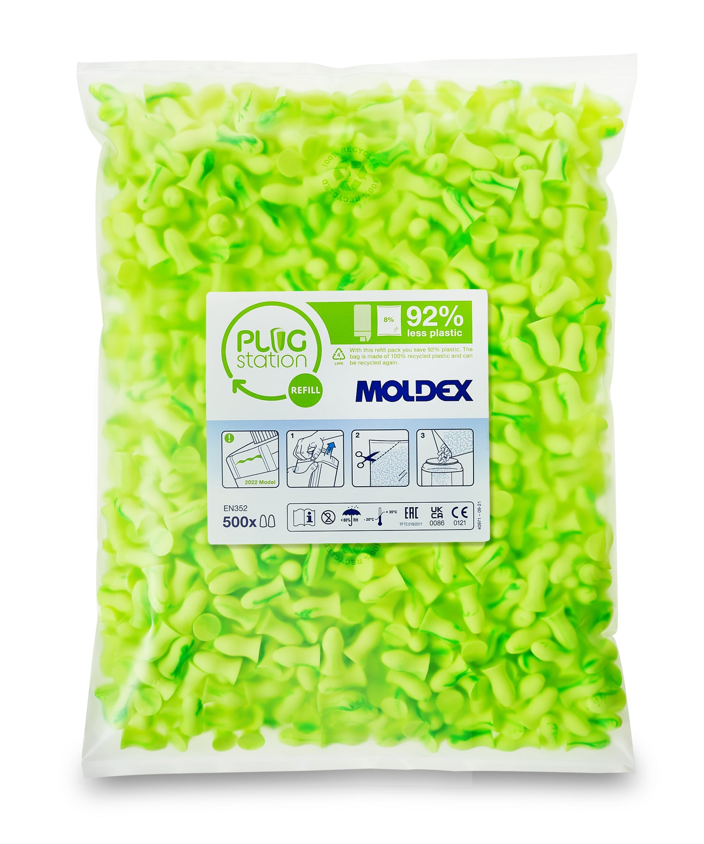 Moldex Contours PlugStation Refill Pack SNR 35 (500 Pairs) - DaltonSafety