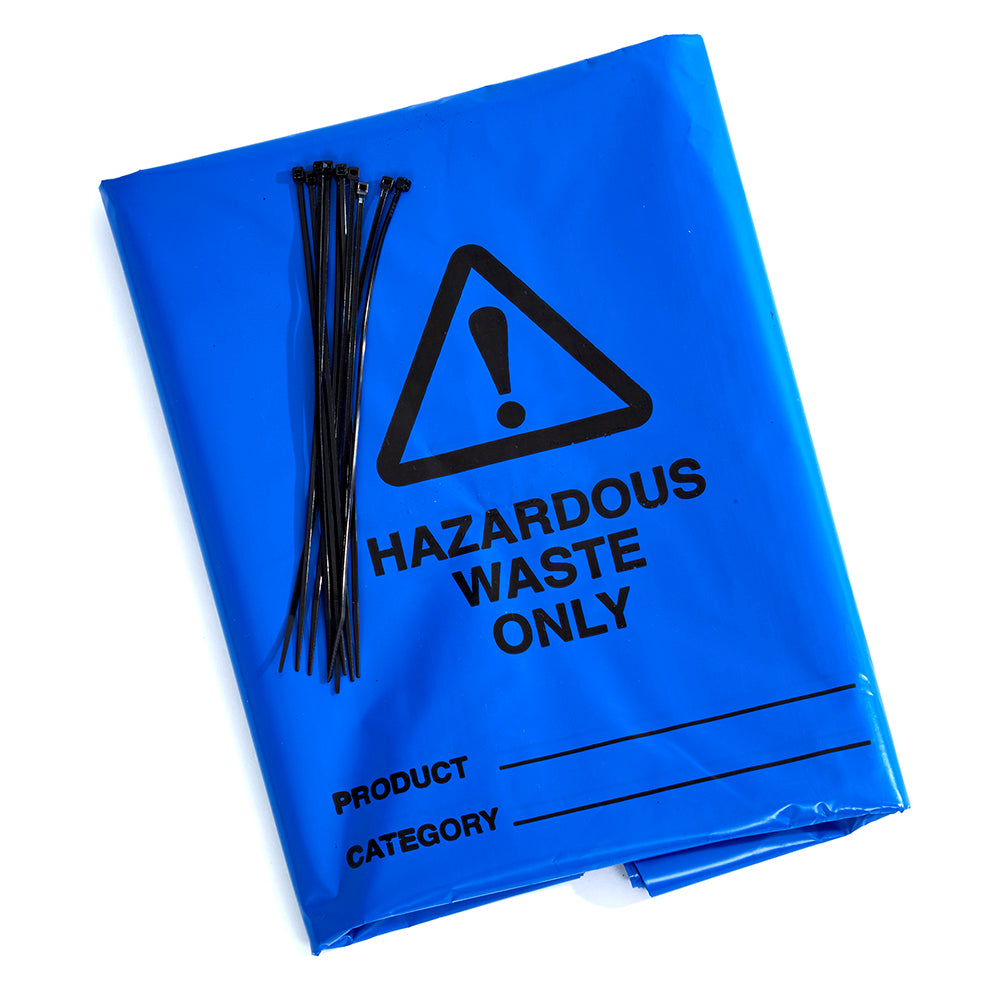 Hazardous Waste Bags & Ties (100 Pack)