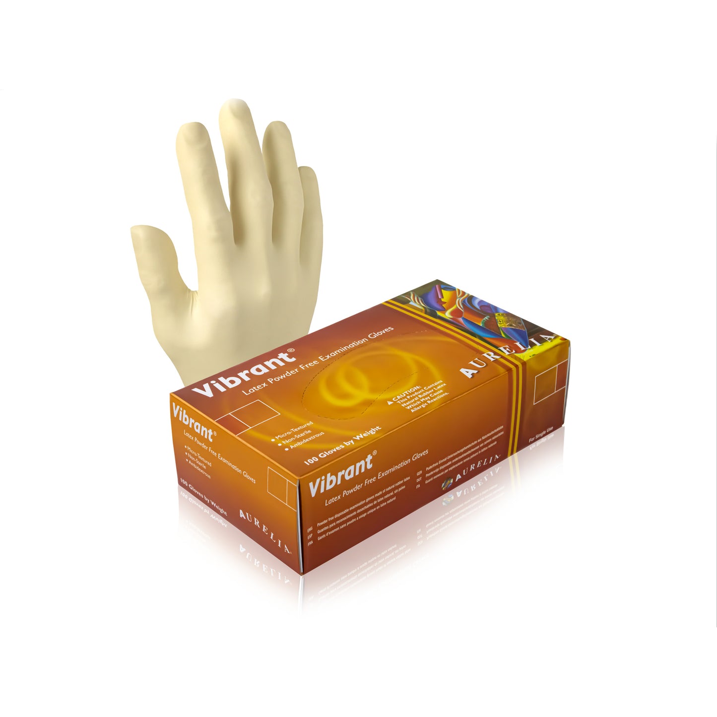 Aurelia® Vibrant® Powder Free Latex Examination Gloves