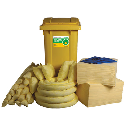 360L Chemical Spill Response Kit | 2 Wheel PE Bin