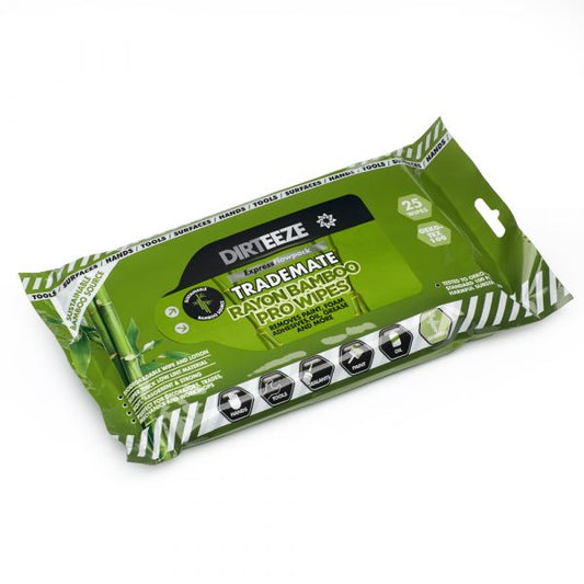 Bamboo Eco Degreaser Wet Wipes Pack 25 sheets 25 x 20cm - DaltonSafety