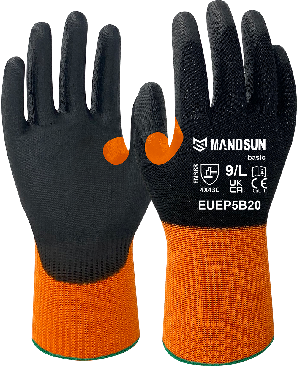 EUEP5BX20 Basic Gloves Cut Level C PU Gauge 13 - DaltonSafety