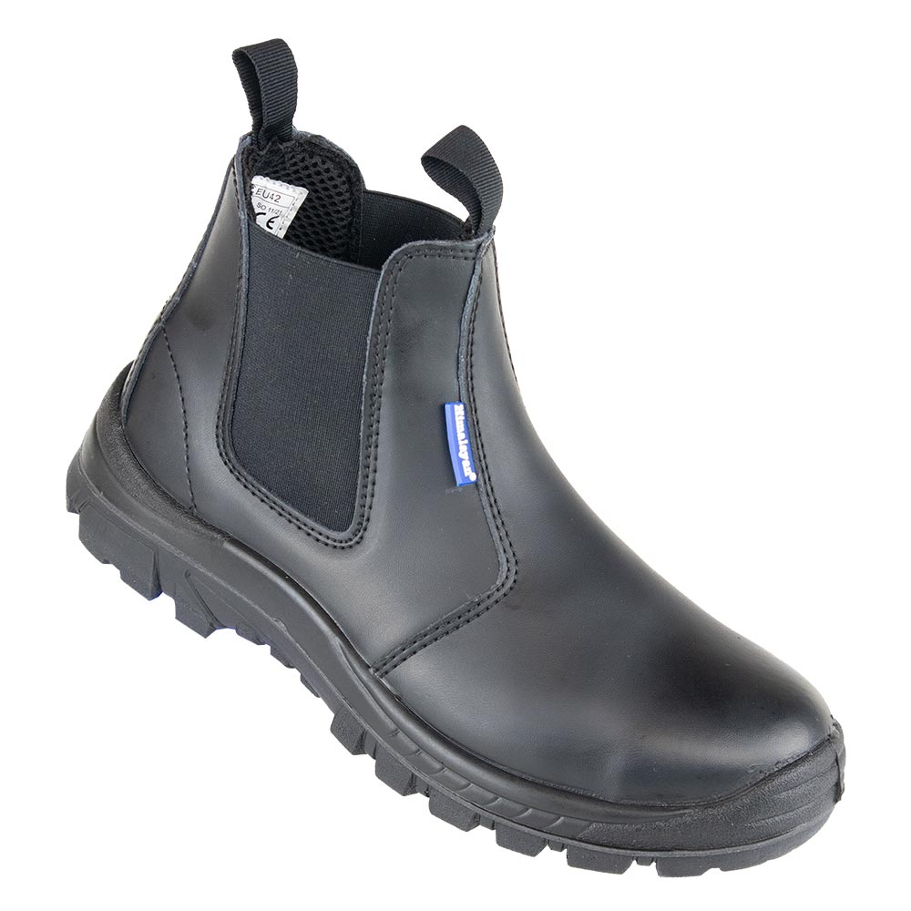 Black Leather Steel Toe Cap Dealer Boot