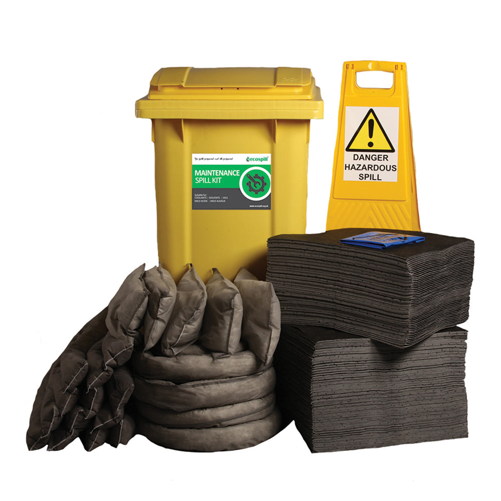 360L Maintenance Spill Response Kit | 2 Wheel PE Bin
