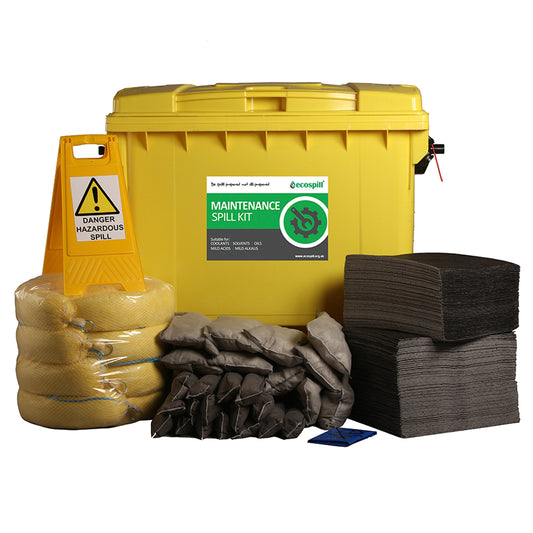 600L Maintenance Spill Response Kit | 4 Wheel PE Bin