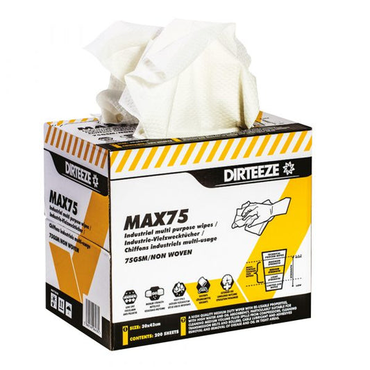 Max 75 Medium Duty wipes Box 200 sheets 30 x 42cm - DaltonSafety