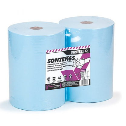 Sontek 65 Low Lint Technical wipes Pharma/Food/Aero Twin-pack Rolls 280 sheets 30 x 40cm - DaltonSafety