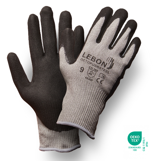 OCTOPUS/STEEL Seamless Knitted Gloves 13 Gauge
