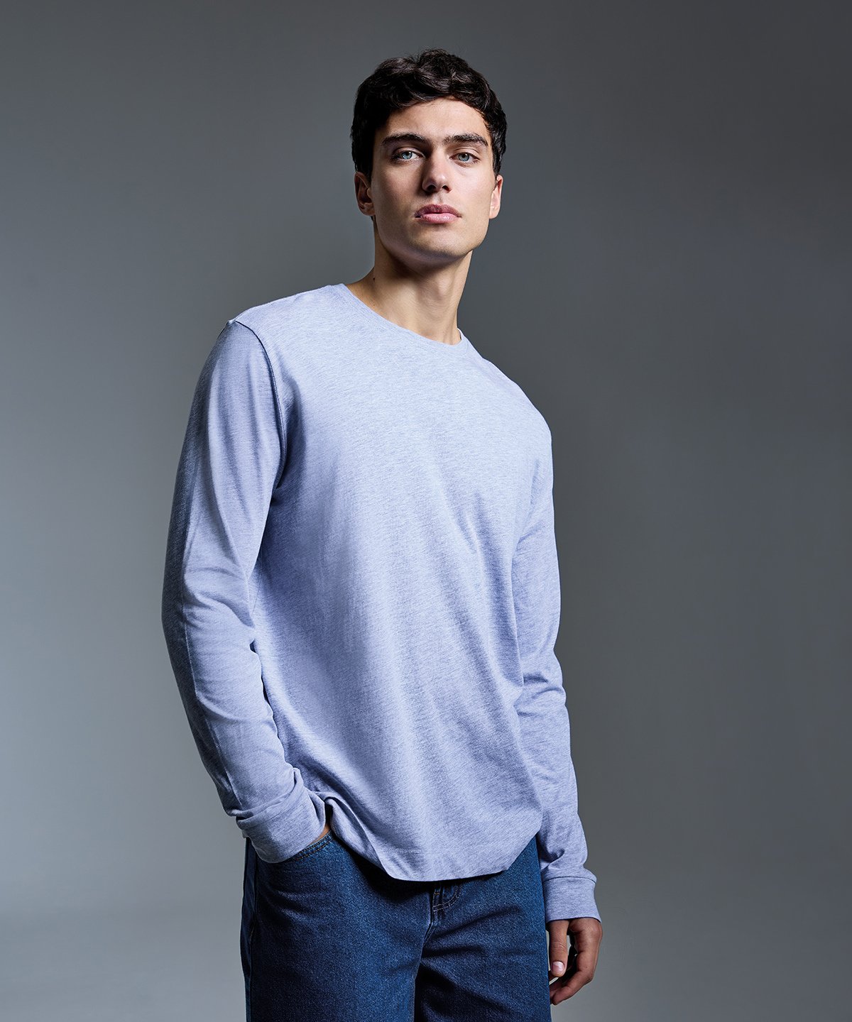 Mens Crew Neck Long Sleeve T-Shirt
