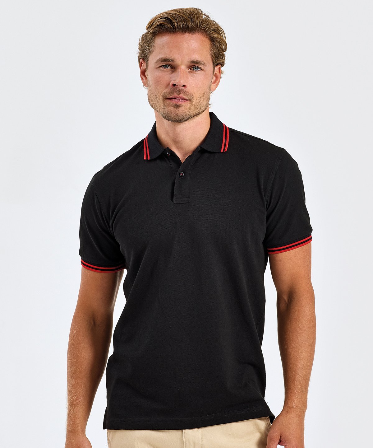Mens Classic Fit Tipped Polo