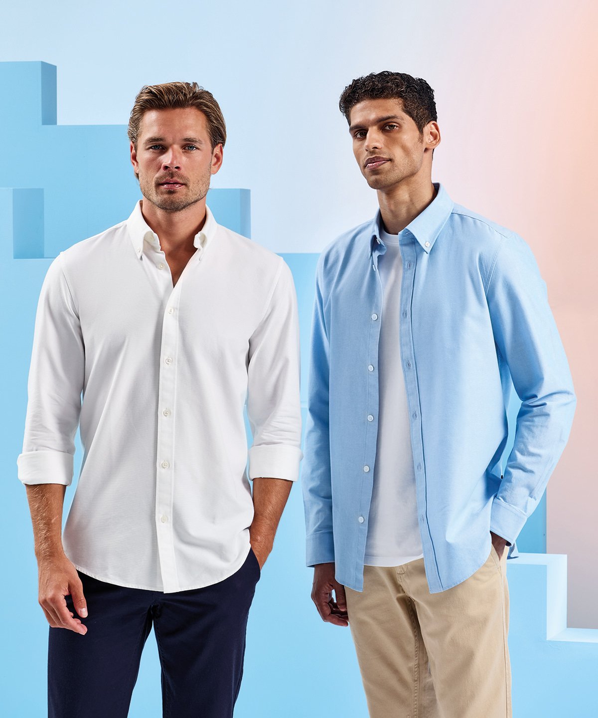 Mens Cotton Long Sleeve Oxford Shirt